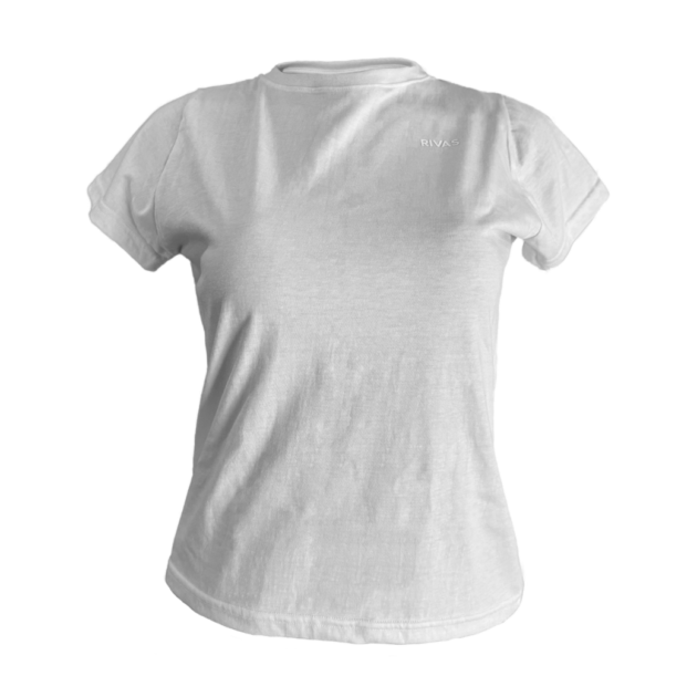 Camisa RIVAS® 50% Poliester 50% Algodón Blanca Dama