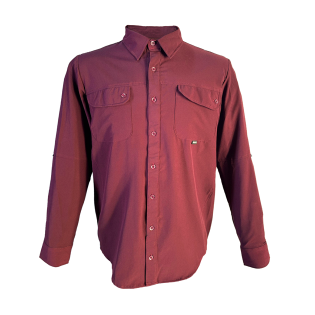 Camisa RIVAS® Outdoor Corte Recto Vino Caballero