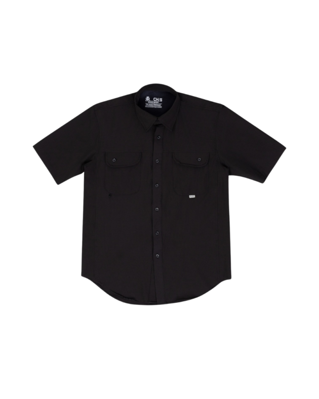 Camisa Outdoor Negra Manga Corta
