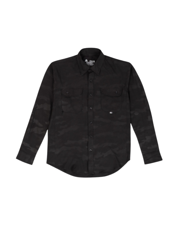 Camisa Outdoor Camu Gris Oscuro Slim