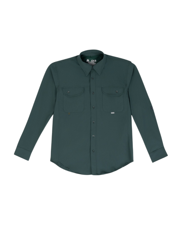 Camisa Outdoor Verde Botella Slim
